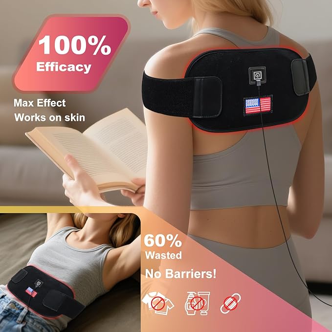 Red-Light-Therapy-for-Body,2026 Upgraded 4 Modes Near Infrared Light for Body Pain Relief,High-Efficiency Spherical Lamp Dual-Wave(660nm&850nm)LEDs,Corded-electric for Effective Therapy(12.4" x 6.1")