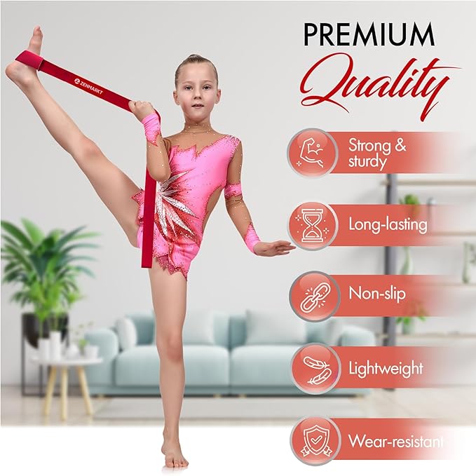 Stretching Strap for Cheer – Flexibility Stunt Strap for Cheerleaders – Durable Cheer Stretching Bands for Improved Flexibility, Range of Motion – Essential Cheer Accessories - Bloomnest