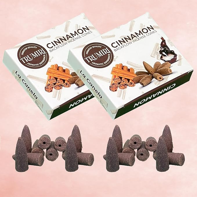 Cinnamon Backflow Incense Cones - Dual Pack of 10 Cones - Waterfall Incense