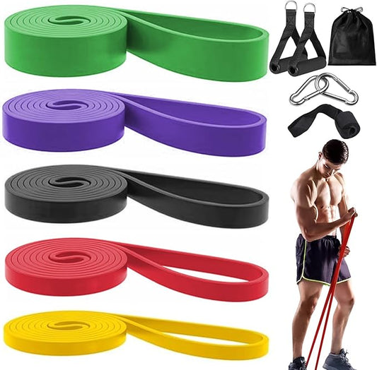 Resistance Bands,Workout Bands, Eexercise Bands,Resistance Bands for Working Out,Pull-Up Assist Bands 5-Piece,for Men Women Fitness, Muscle Training and Physical Therapy