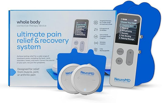 NeuroMD Wireless TENS Unit Muscle Stimulator for Pain Relief | TENS Machine with Electrode Pads | 5-Step Complete Relief Program with EMS Technology for Back Pain, Muscle Strengthening, and Sciatica - Bloomnest