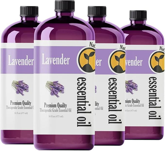 Pure Lavender Essential Oil Therapeutic Grade for Relaxation & Aromatherapy (4 Pack) - Bloomnest