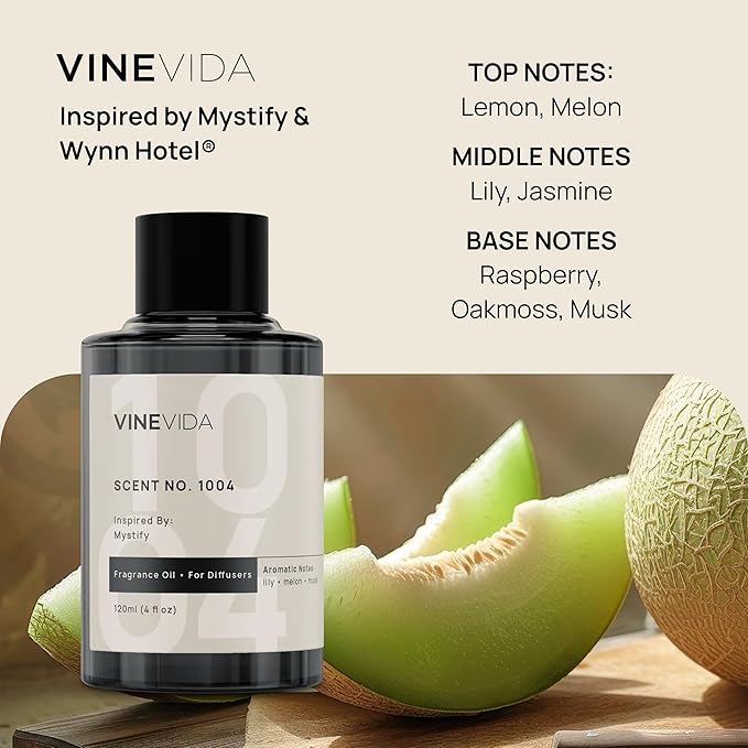 VINEVIDA Hotel Fragrance Collection - 4 Pack Diffuser Oils - Cold Air Diffusers - Scents No. 1005, 1018, 1011, 1004 VINEVIDA