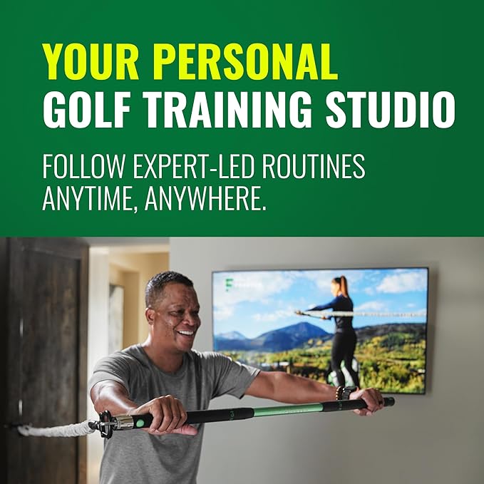 GolfForever Swing Trainer – Golf Training & Fitness System for Strength, Flexibility & Swing Power – Includes 30-Day Membership & Training Bar for Golf-Specific Workouts - Bloomnest