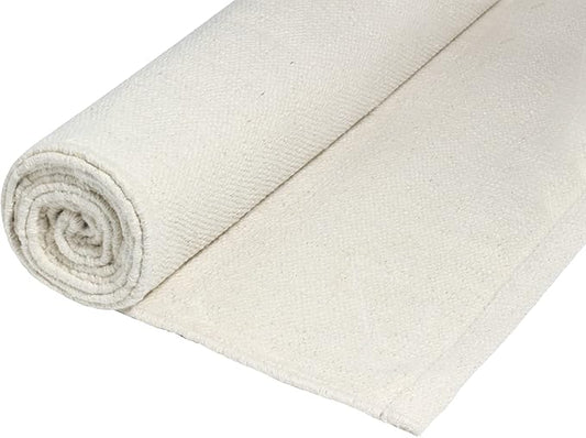 Live Well 360 Handmade Organic Cotton Yoga Mat - Non-Toxic, Chemical-free and All Natural Cloth Yoga Mat - Exercise, Workout, & Fitness Rug - Woven Material - Absorbent & Washable - 78" x 27" - Bloomnest