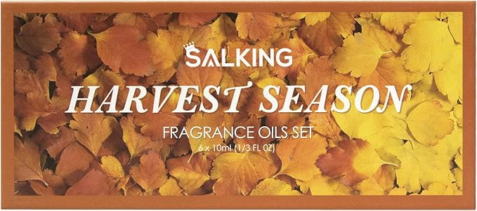 SALKING Autumn Fragrance Oils, Premium Fall Essential Oils for Diffuser, Scented Oils Gift Set for Soap Candle Making Scents - Cinnamon, Pumpkin Spice, Apple Cider, Vanilla, Forest Pine, Snickerdoodle - Bloomnest