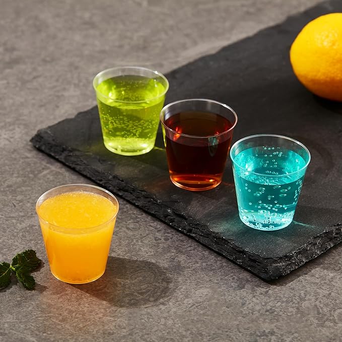 2 OZ 500 Pack Plastic Shot Glasses, Disposable Cups, Wine Tasting Cups, Small Plastic Tumbler for Whiskey, Wine Tasting, Food Samples, Perfect for Halloween, Thanksgiving, Christmas Party - Bloomnest