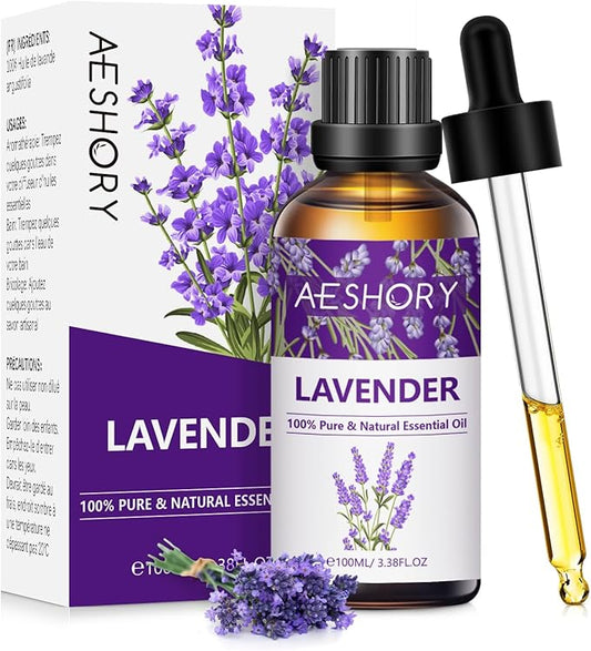 Lavender Essential Oils 3.38FL.OZ - Aromatherapy Essential Oils for Diffusers for Home, Lavender Scented Oils for Massage, Soap Candle Making Scents - 100ML - Bloomnest