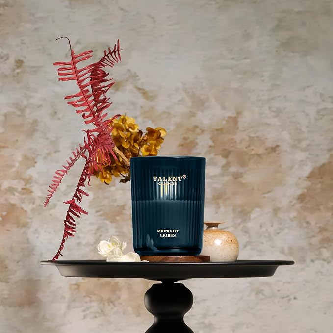 Jar Candles for Home Scented, Aromatherapy Candles Gifts for Women & Men, Natural Soy Candle, 8.4oz Traditional Style, Midnight Lights - Bloomnest