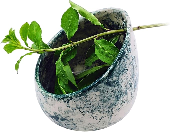 Pottery Herb Stripper Bowl Multi Size Holes Ceramic Stripping Tool Decorative Leaf Cilantro Parsley Basil Veggies Durable Kitchen Gadget - Bloomnest