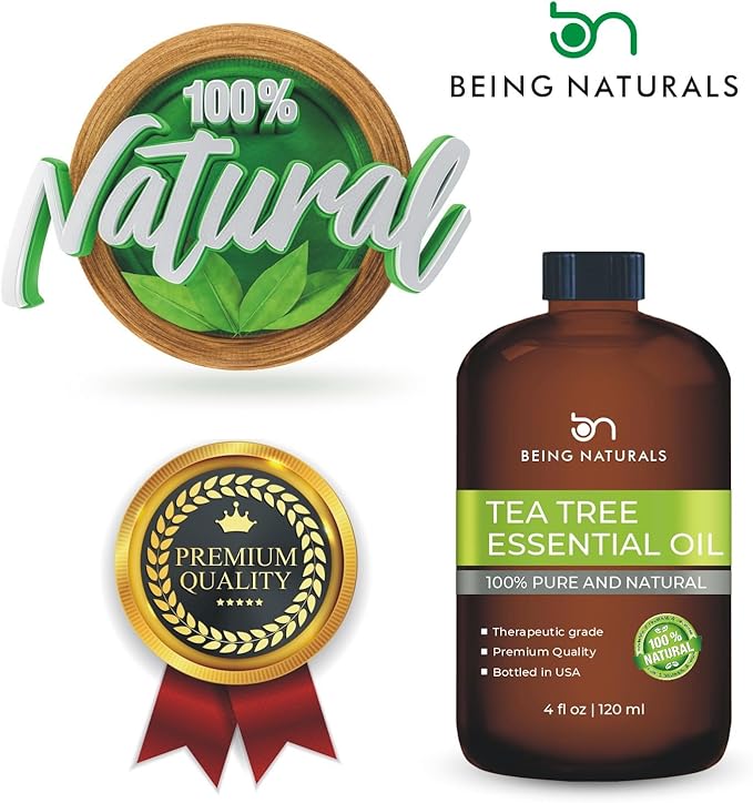 Tea Tree Essential Oil - Huge 4 FL OZ - 100% Pure & Natural – Premium Natural Oil with Glass Dropper (Tea Tree) - Bloomnest