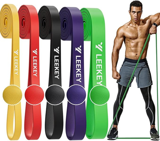 LEEKEY Resistance Bands, Exercise Bands with Handles,Pull Up Assist Bands - Bands for Working Out,Band for Men and Women Fitness Training, Physical Therapy,Home Workouts - Bloomnest