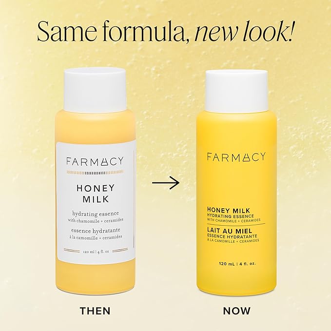 Farmacy Honey Milk Face Essence - Hydrating Milky Toner with Honey, Ceramides + Chamomile - Helps Strengthen Skin Barrier + Replenish Moisture - Soothing + Calming Skincare (50ml) - Bloomnest