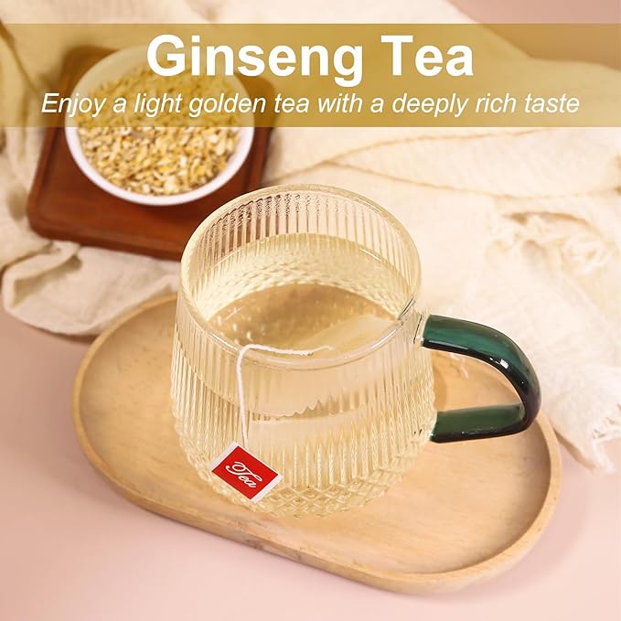 TEARELAE - Ginseng Tea, 40 Count - Pure Ginseng Root Tea Bags - Smooth Flavor - Boost Energy and Focus - Non-GMO - Caffeine-Free - Bloomnest