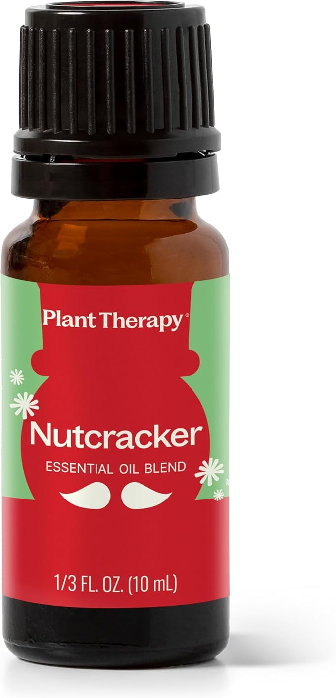 Plant Therapy Nutcracker Holiday Essential Oil Blend 10 mL (1/3 oz) Warm, Woody, and Festive Aroma, Relaxing & Uplifting, Perfect for Cozy Holiday Moments - Bloomnest