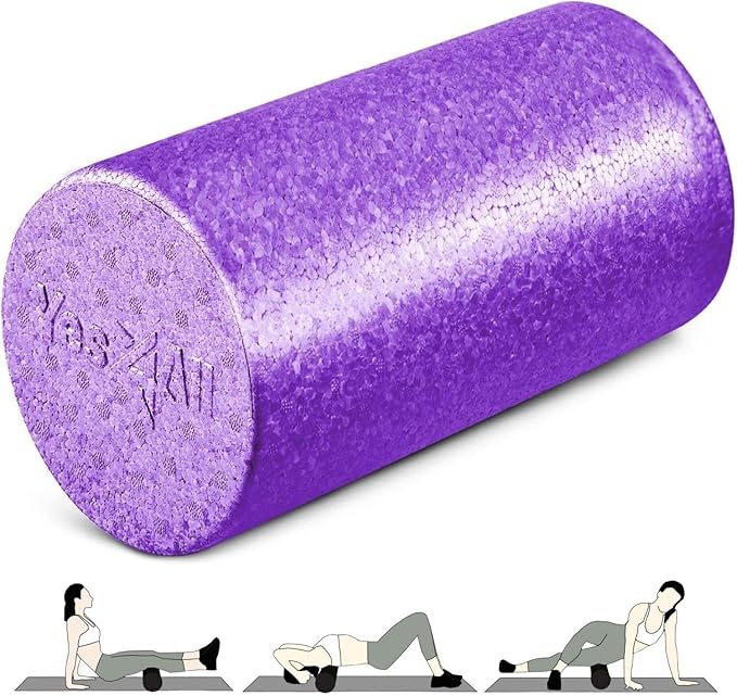 Yes4All High-Density EPP Round Back Roller Foam, Exercise Foam Roller for Yoga, Pilates & Stretching - 12, 18, 24, 36 inch - Bloomnest