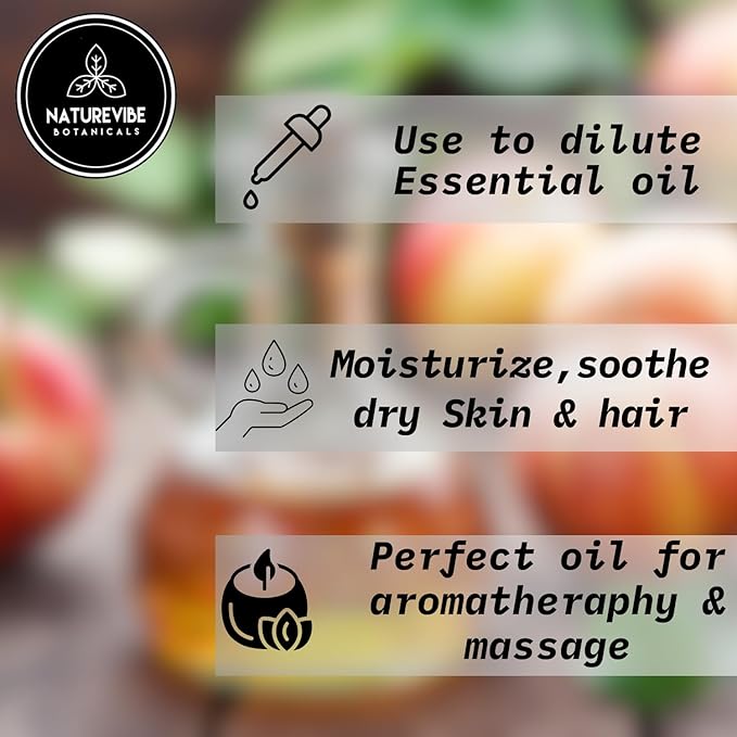 Naturevibe Botanicals Apple Oil 32 Ounces | 100% Pure and Natural | Great for Skin Care and Hair Care - Bloomnest