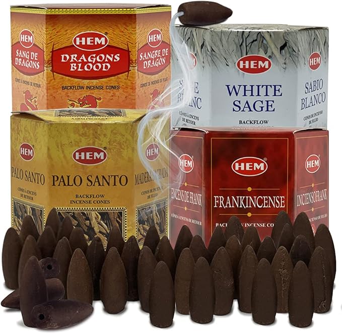Variety Pack Backflow Incense Cones for Smoke Fountain Haze Falls Waterfall Aromatic and Mat Bundle #4 TRUMIRI