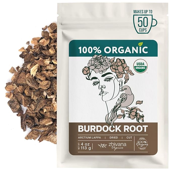 Premium Burdock Root Organic (4oz.) – Great Burdock Tea Loose - Raiz de Bardana Organica – Support Digestion, Liver, Gut Health - Bloomnest