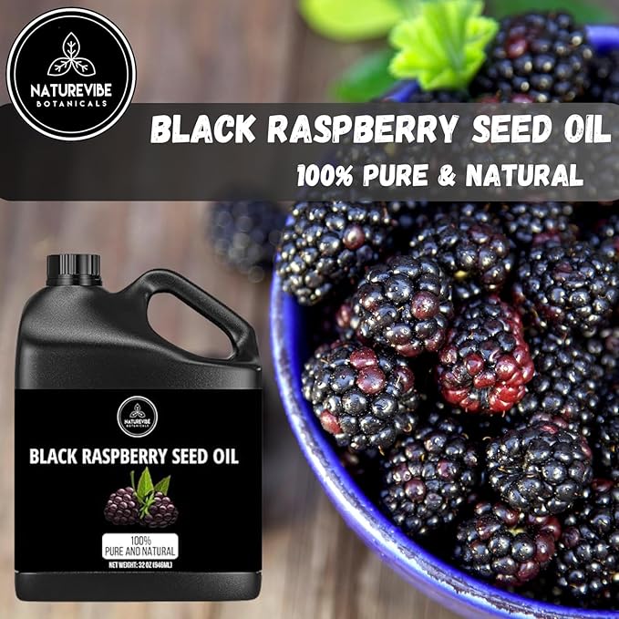 Naturevibe Botanicals Black Raspberry Oil 32 Ounces | 100% Pure and Natural | Great for Skin Care and Hair Care - Bloomnest