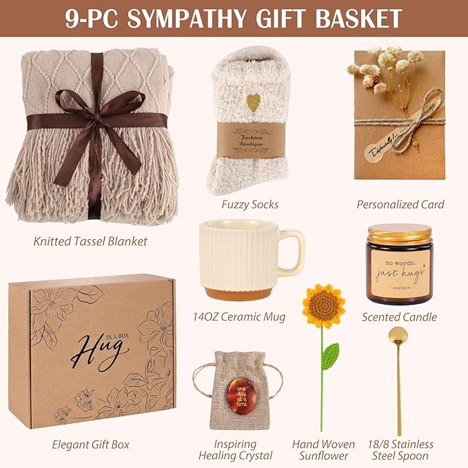 Self Care Gifts for Women - Get Well Soon Gifts for Women, After Surgery, Sympathy Gifts for Loss of Loved One, Thinking of You, Mothers Day, Memorial Condolences Grief Bereavement Gift Ideas for Loss - Bloomnest