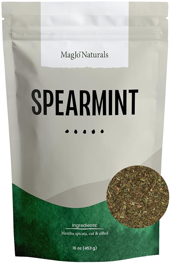 MagJo Spearmint Loose Leaf Tea 1 Pound Dried Herb - Bloomnest