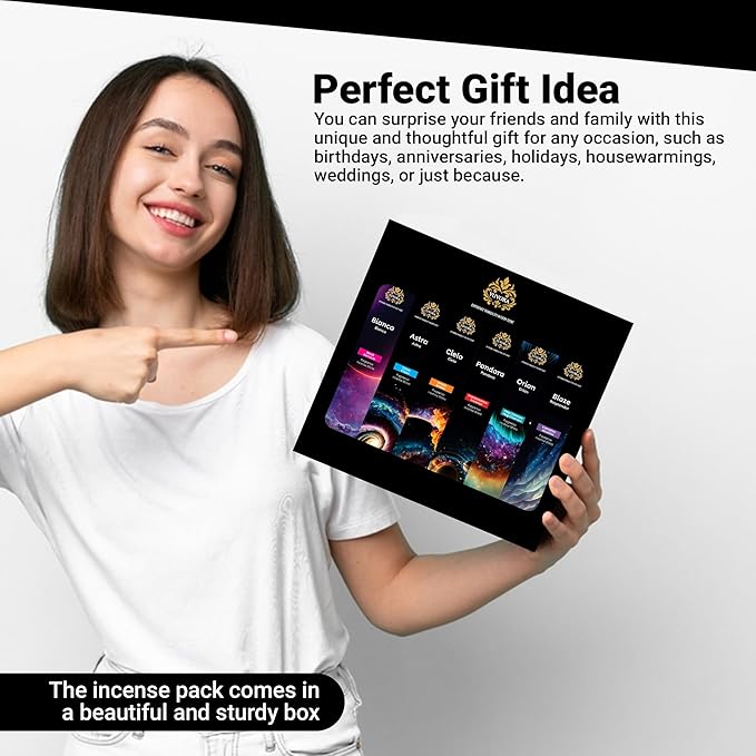 Aromatic Incense Sticks Gift Set – 120 Natural & Non-Toxic Incense Sticks | 6 Soothing Scents | Home, Meditation, Relaxation & Yoga | Free Incense Holder | Inciensos - Gifts for Women