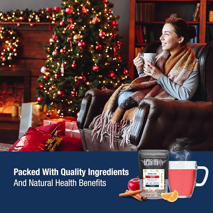 Tiesta Tea - Holiday Tea Sampler Dry Flight Set, Loose Leaf, High to No Caffeine Hot & Iced, Premium Brew Sample with Black, Herbal, Fruit & Hibiscus Blends, 8 Resealable Sample Pouches - Bloomnest