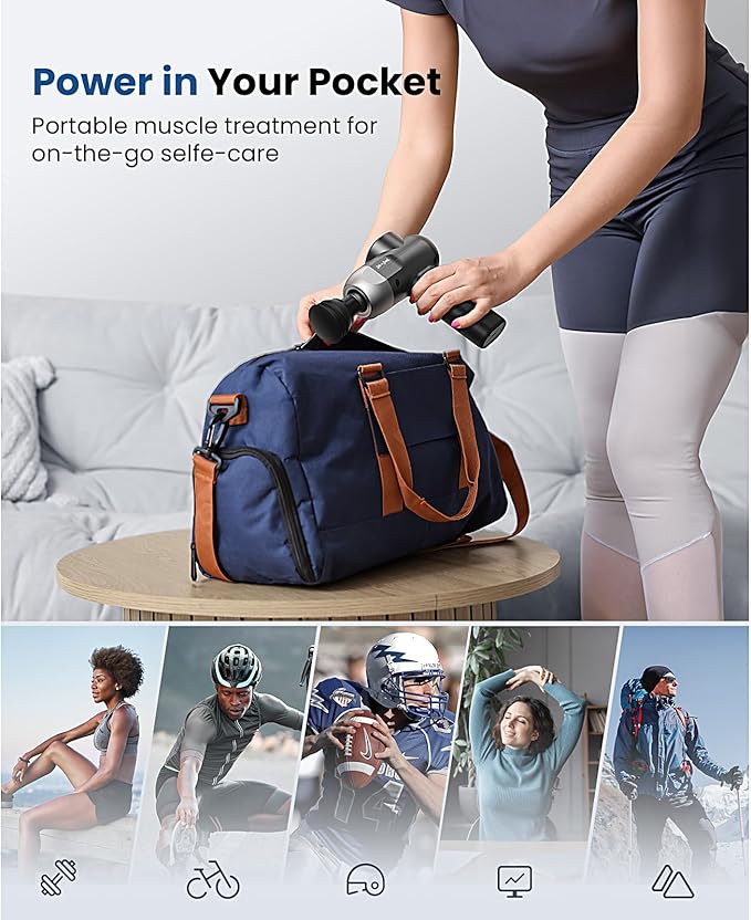 BOB AND BRAD C2 Plus Massage Gun with Heat, Deep Tissue Percussion Massager Gun, Muscle Massager, Electric Back Massagers for Professional Athletes Home Gym - Bloomnest