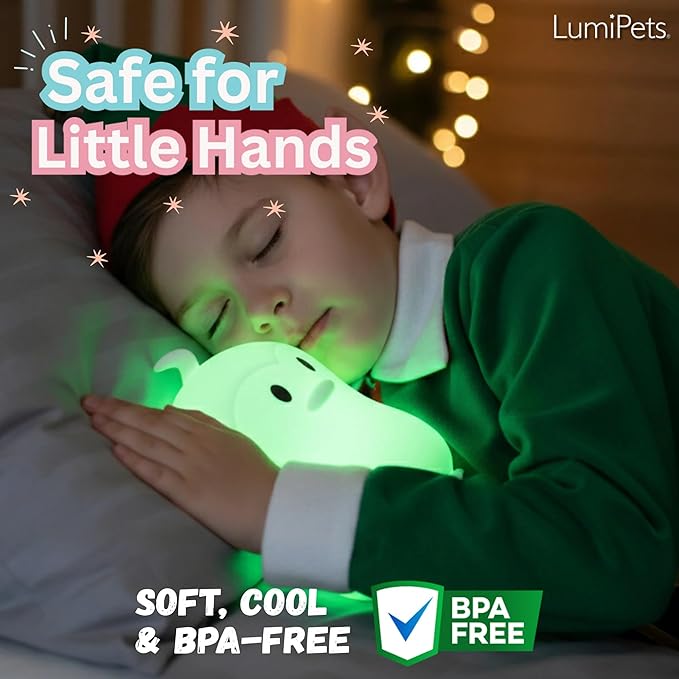 Lumipets Remote Control Silicone Night Light for Kids - Penguin Design with 9 Soft Colors & Sleep Timer - Rechargeable, Battery-Operated Lamp for Bedroom | Baby Nursery, Toddler, Girls, Boys - Bloomnest