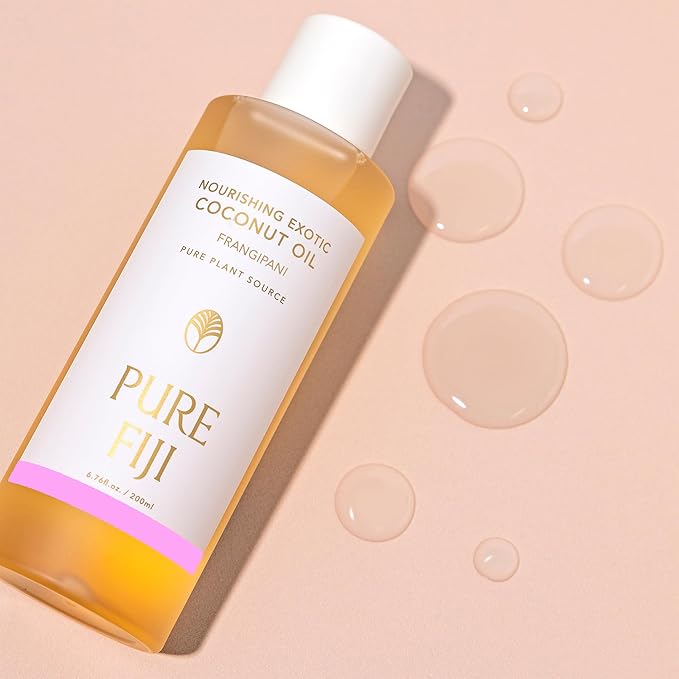 PURE FIJI Nourishing Exotic Coconut Body Oil, Frangipani (7.7 fl oz/230ml) - Bloomnest