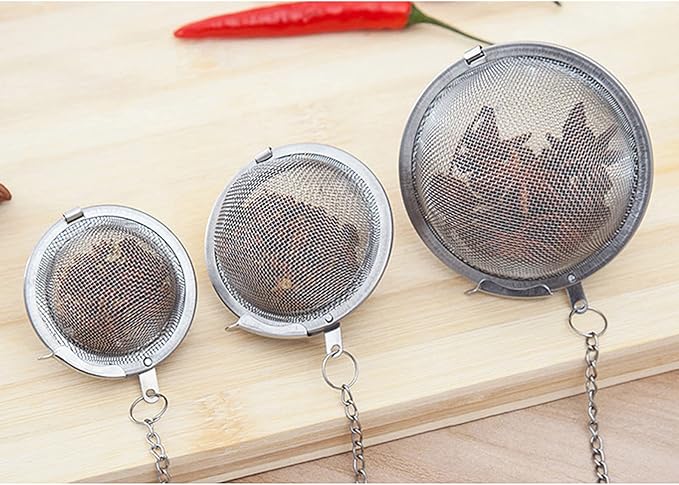 2PCS Tea Infuser, Upgraded 3.5 IN Tea Strainer, Premium Tea Infusers for Loose Tea, Tea Steeper, Tea Ball for Tea Flavoring Herbal Spices Seasonings