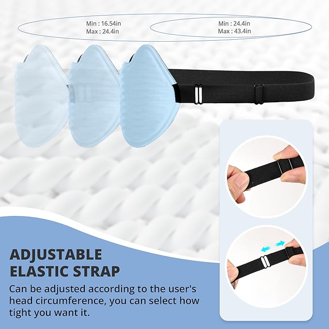 3D Kids Sleep Eye Mask: 3D Contoured Cup Sleeping Masks, Blindfold Sleep Eye Cover with Adjustable Strap, Memory Foam Lightweight Night Eyeshade for Boys Girls Teens (Blue) - Bloomnest