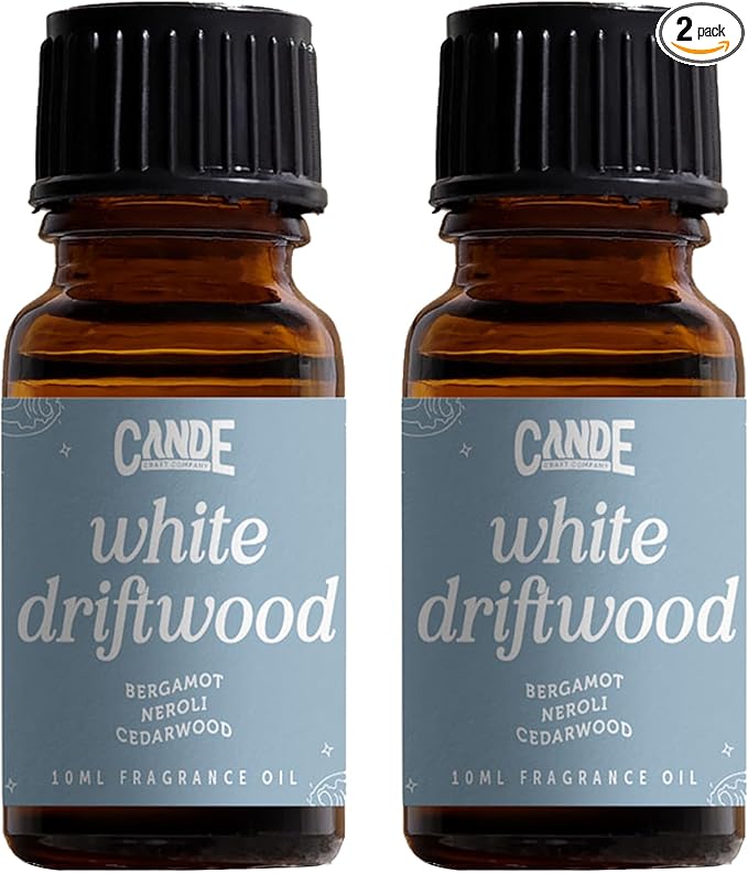 CANDECraftCo Premium Fragrance Oil – Diffuser Oils Fragrances Scented for Home, Candle Soap Making Supplies, Aromatherapy Blends for House (0.34 Fl Oz) (2-Pack, White Driftwood) - Bloomnest