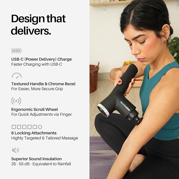 Ekrin Athletics Kestrel Massage Gun: Enhanced Precision & Comfort for Superior Muscle Recovery & Wellness | Relieve Sore Muscles and Stiffness - Bloomnest