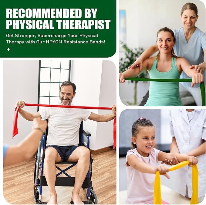 Resistance Bands, Exercise Bands, Physical Therapy Bands for Strength Training, Yoga, Pilates, Stretch Elastic Band with Different Strengths, Workout Bands for Home Gym - Bloomnest