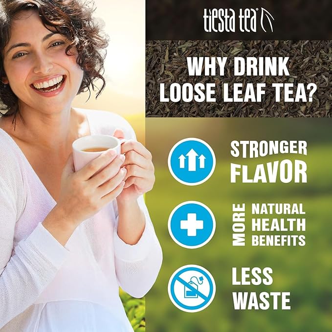 Tiesta Tea - Golden Milk, Loose Leaf, Sweet Turmeric Herbal Tea, Premium Non-Caffeinated Herbal Blend, Make Hot or Iced, Brews Up to 200 Cups, 16 oz Resealable Bulk Pouch - Bloomnest