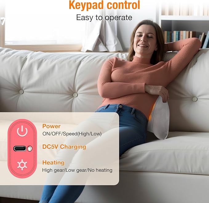 Shiatsu Neck and Back Massager for Pain Relief with Heat, Lower Back Massager Deep Tissue Kneading Pillow for Neck, Lower Back, Leg, Shoulder - Gift for Dad Mom, Auto Shut-Off - Bloomnest