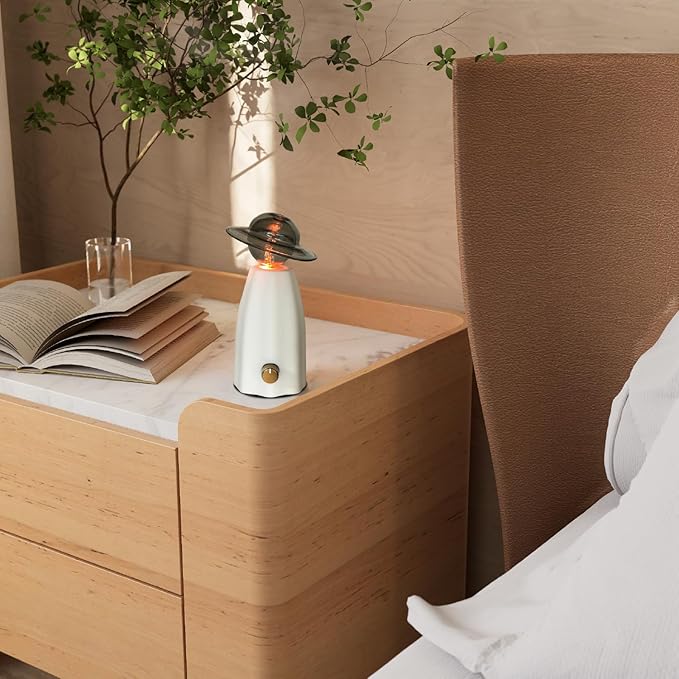 Scarecrow Waterless Essential Oil Diffuser Glass Nebulizing Diffuser for Large Room Wireless Portable Rechargeable Aroma Diffuser Glass Aromatherapy Diffuser for Home Office Yoga Spa Gift of Fragrance CHEZARTEMIS