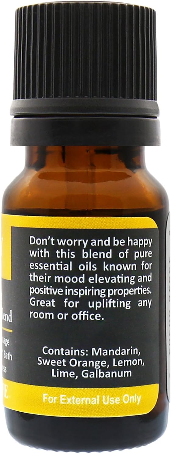 Plantlife Happy Aromatherapy Essential Oil Blend - Straight from The Plant 100% Pure Therapeutic Grade - No Additives or Fillers - Made in California 10 ml - Bloomnest