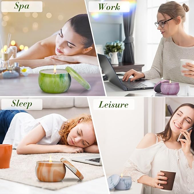 Scented Candles Gifts for Women, 8 Pack Candles for Home Scented, 8% Essential Oil Soy Candle, Stress Relief Gifts for Women, Aromatherapy Candle Set for Birthday, Thanksgiving - Bloomnest