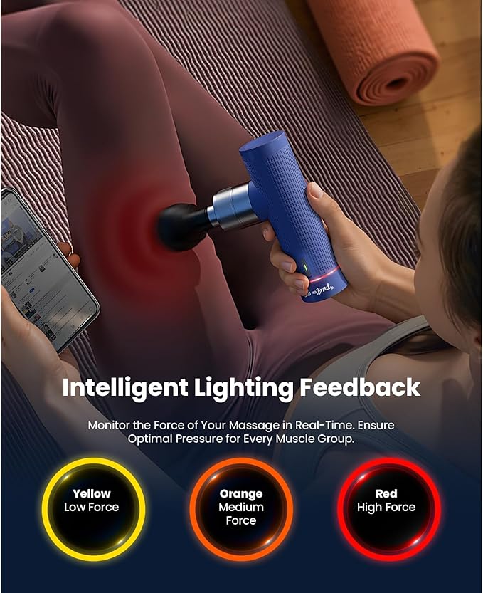 BOB AND BRAD A7 Massage Gun with 11mm Amplitude and Metal Head, FSA Eligible/HSA Eligible, Mini Percussion Massage Gun Deep Tissue Portable, Professional Back Muscle Massager for Pain Relief, Athletes - Bloomnest