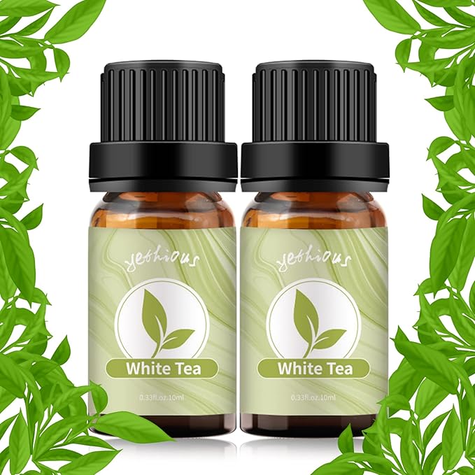yethious White Tea Essential Oil White Tea Oil for Diffuser & Aromatherapy, Baths, Soap, Candle Making Scent Oil 2PCS*10ML - Bloomnest
