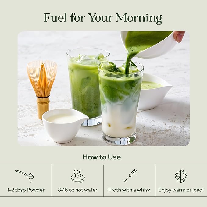 Kroma’s Beauty Matcha Latte Powder 0.60 Oz, 17g, 7 Servings – Collagen Ceremonial Grade Matcha Green Tea with Protein for Glowing Skin & Hair Support w/ Bovine Collagen, Ginger & Turmeric - Premium Matcha Powder w/ Adaptogenic Mushrooms - Bloomnest