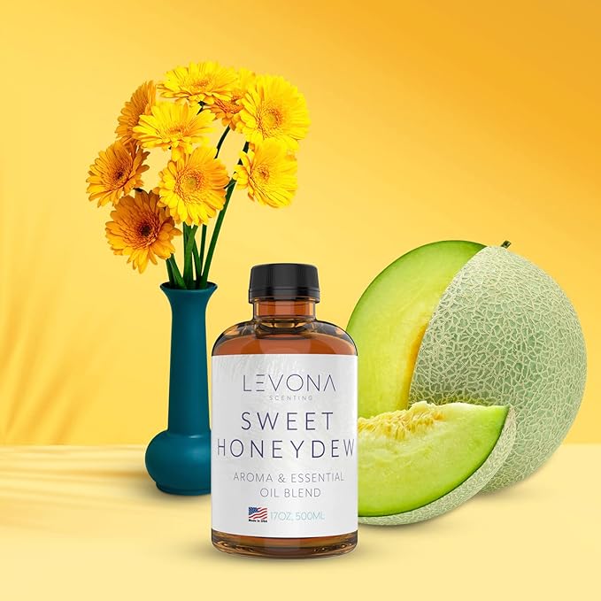 Levona Scent Oil Diffuser Essential Oils: Essential Oils Home Luxury Scents - Sweet Honeydew Essential Oil - Sweet & Fresh Notes of Nectarine and Floral Rose Essential Oil - 500 Ml Fragrance Oils - Bloomnest