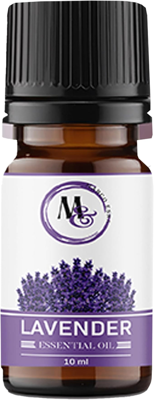 Lavender Essential Oil – 10ml Pure and Natural Diffuser Oil for Aromatherapy Diffuser, Humidifier, Massage – Undiluted, No Fillers (Lavender) MarcoEsra