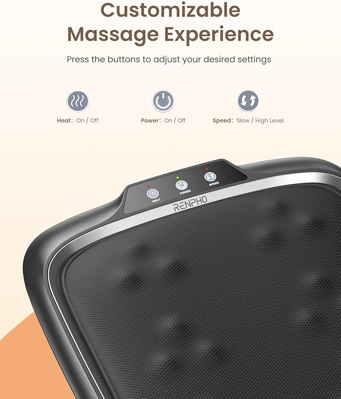 RENPHO Shiatsu Foot Massager with Heat, Plantar Fasciitis Relief Heated Foot Massager for Muscle Relaxation, Foot and Calf Massager, Deep Kneading Massage for Feet and Legs, Fits up to Size 14 Feet