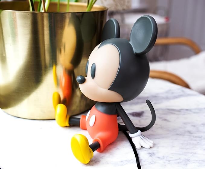 Disney Mickey Mouse Figural Mood Light | Nightstand Table Lamp with LED Light for Bedroom, Desk, Living Room | Home Decor Room Essentials, Cute Gifts and Collectibles | 6 Inches Tall - Bloomnest