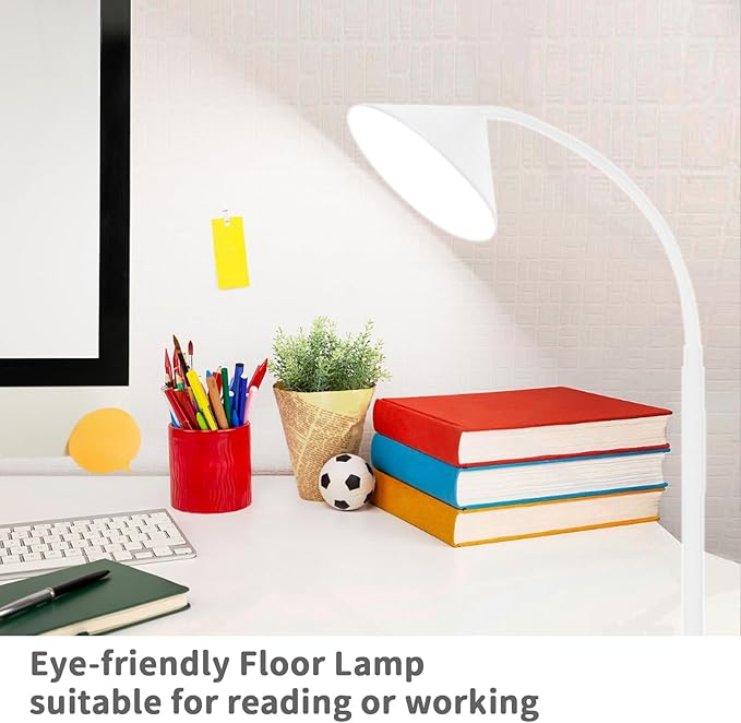 LED Floor Lamp, 18W Floor Lamp with Remote & Touch Control, 2700K-6500K Adjustable Eye Caring Standing Light for Living Room, Bedroom, Office - Bloomnest