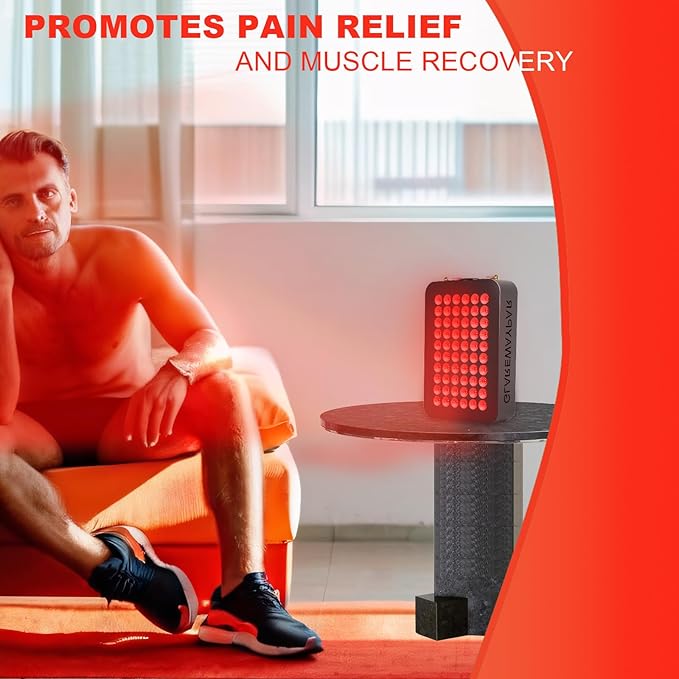 LED Red Light Therapy for Body Infrared Light Therapy Red Light Panel Red Light Therapy Device Red Light Therapy for Face, White REDLIGHTTHERAPY